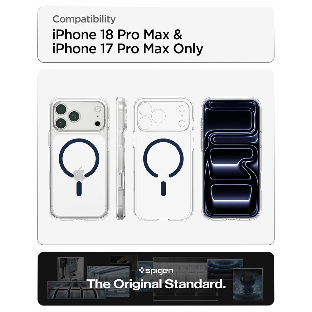Spigen iPhone 17 Pro Max/iPhone 18 Pro Max Kuori Ultra Hybrid MagFit Clear Deep Blue