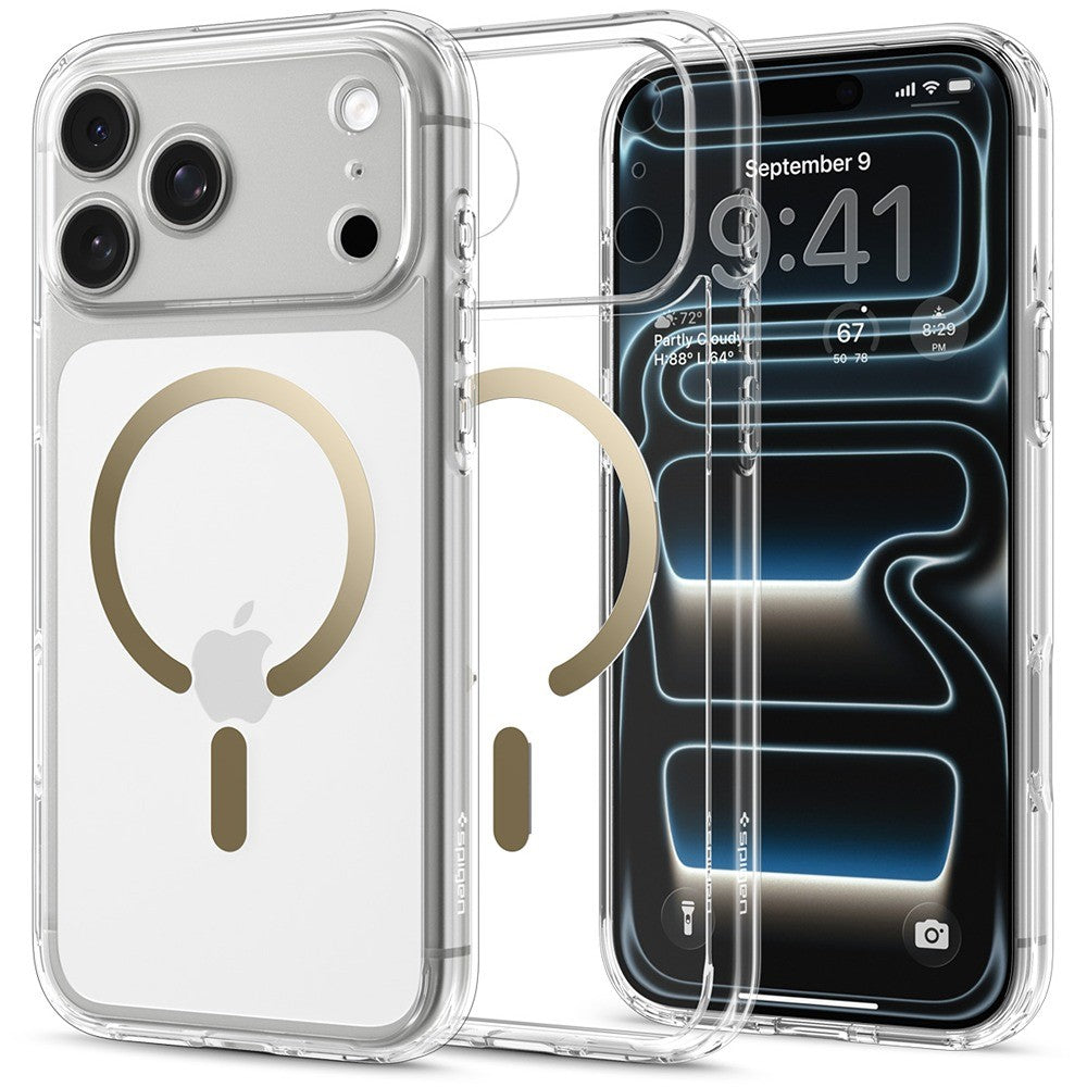 Spigen iPhone 17 Pro Max/iPhone 18 Pro Max Kuori Ultra Hybrid MagFit Clear Gold