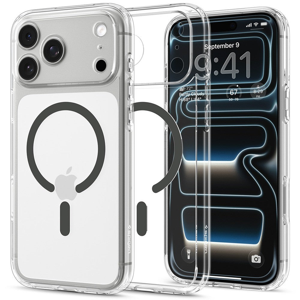 Spigen iPhone 17 Pro Max/iPhone 18 Pro Max Kuori Ultra Hybrid MagFit Clear Graphite