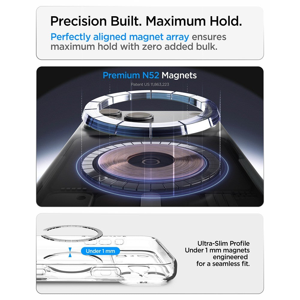 Spigen iPhone 17 Pro Max/iPhone 18 Pro Max Kuori Ultra Hybrid MagFit Clear Graphite