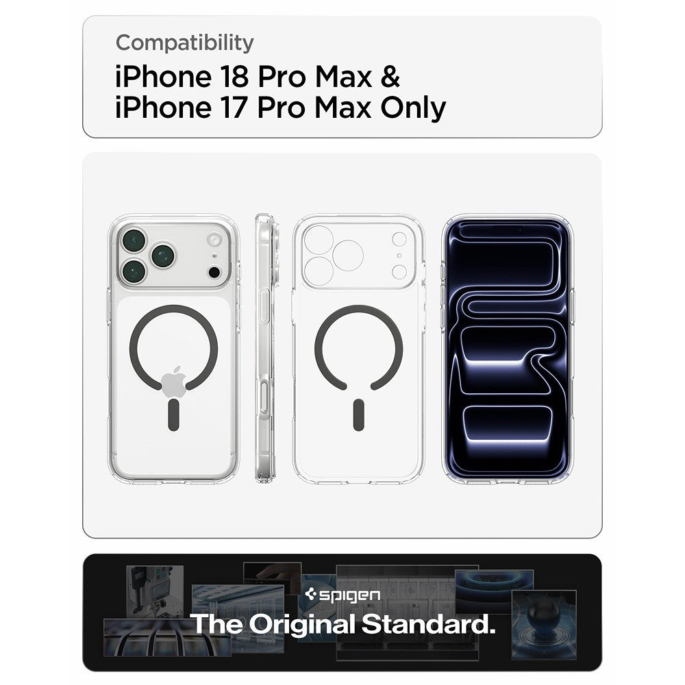 Spigen iPhone 17 Pro Max/iPhone 18 Pro Max Kuori Ultra Hybrid MagFit Clear Graphite