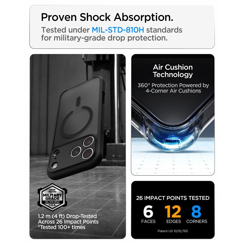 Spigen iPhone 17 Pro Max/iPhone 18 Pro Max Kuori Ultra Hybrid MagFit Frost Black