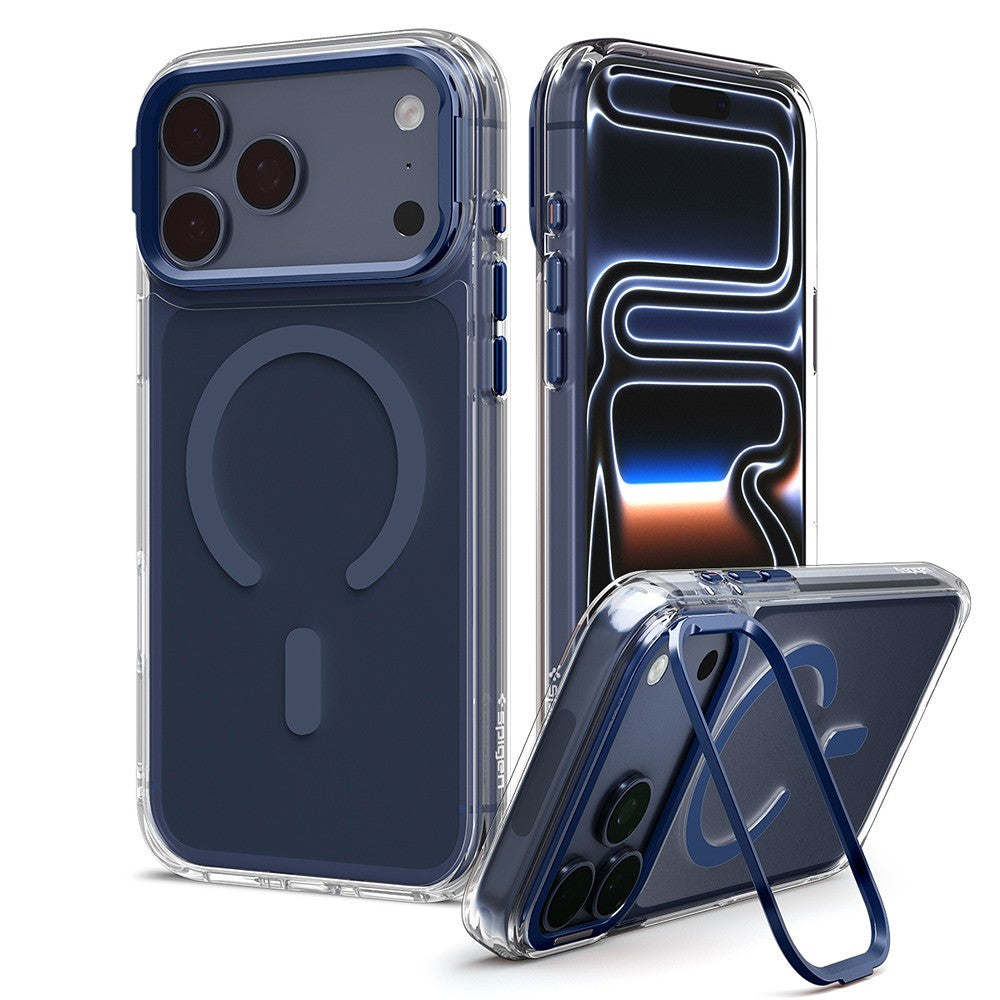 Spigen iPhone 17 Pro Max/iPhone 18 Pro Max Kuori Ultra Hybrid Optik S MagFit Clear Deep Blue