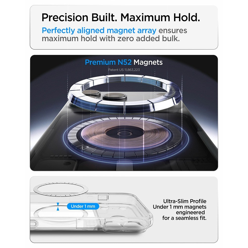 Spigen iPhone 17 Pro Max/iPhone 18 Pro Max Kuori Ultra Hybrid T MagFit Glossy White