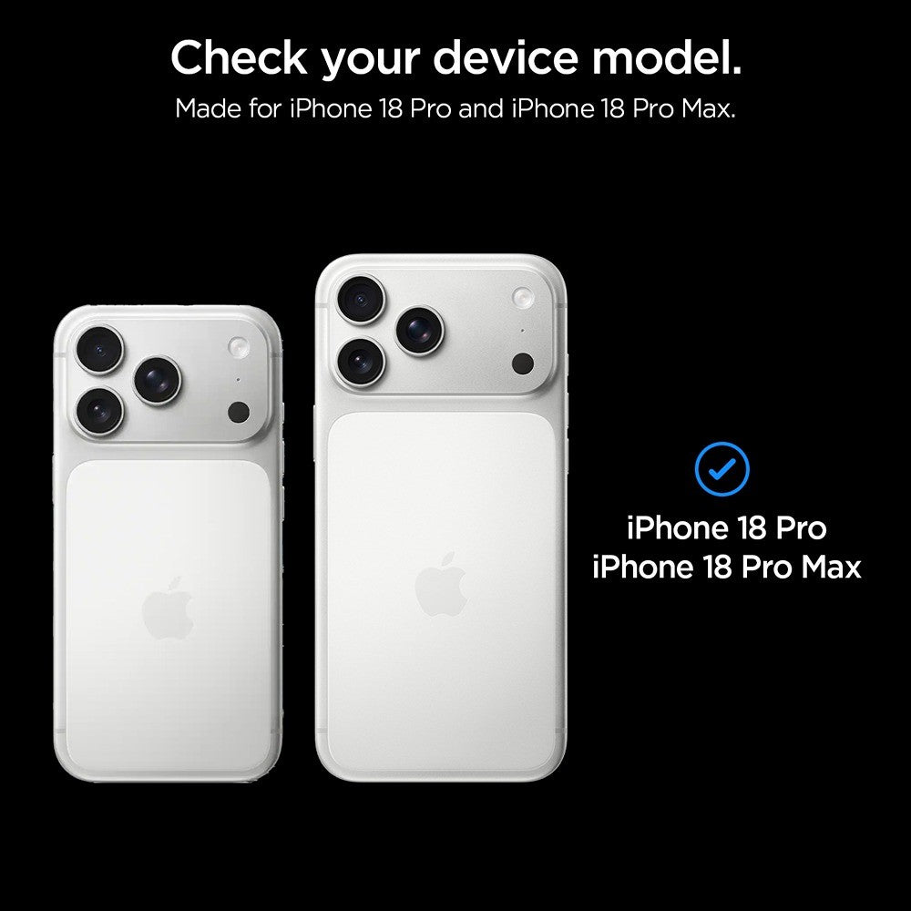 Spigen iPhone 18 Pro/18 Pro Max Kameran linssinsuojus Glas.tR EZ Fit Optik Pro 2-pack Tummanharmaa