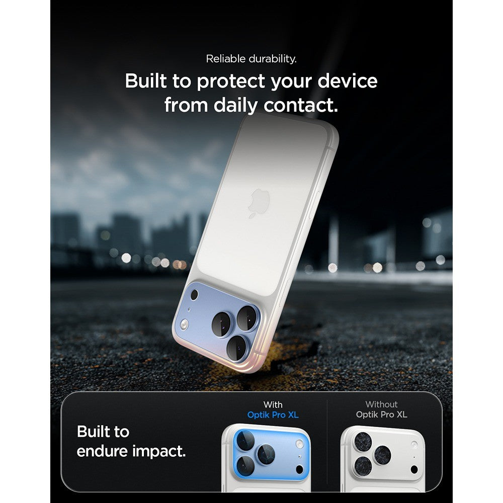 Spigen iPhone 18 Pro Kameran linssinsuojus Glas.tR EZ Fit Optik Pro XL Hopea