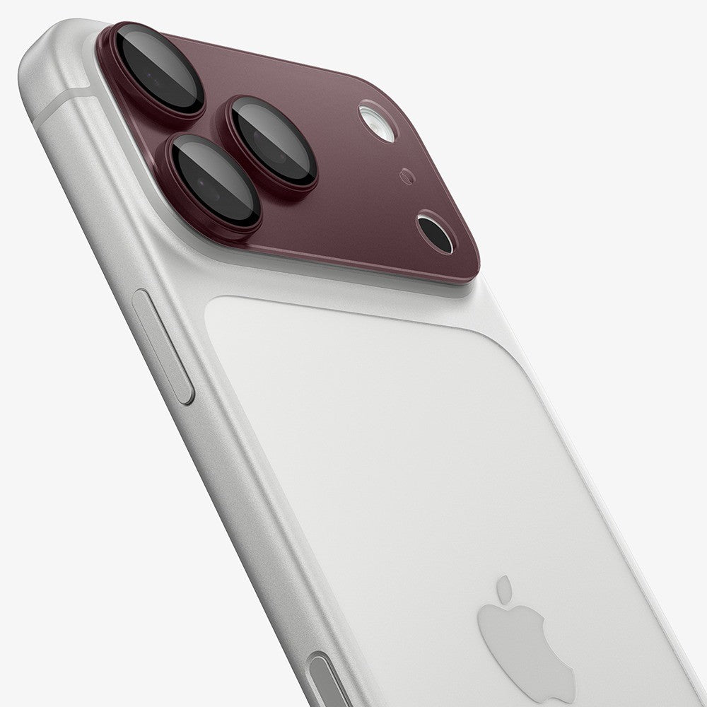 Spigen iPhone 18 Pro Max Kameran linssinsuojus Glas.tR EZ Fit Optik Pro XL Tumma kirsikka