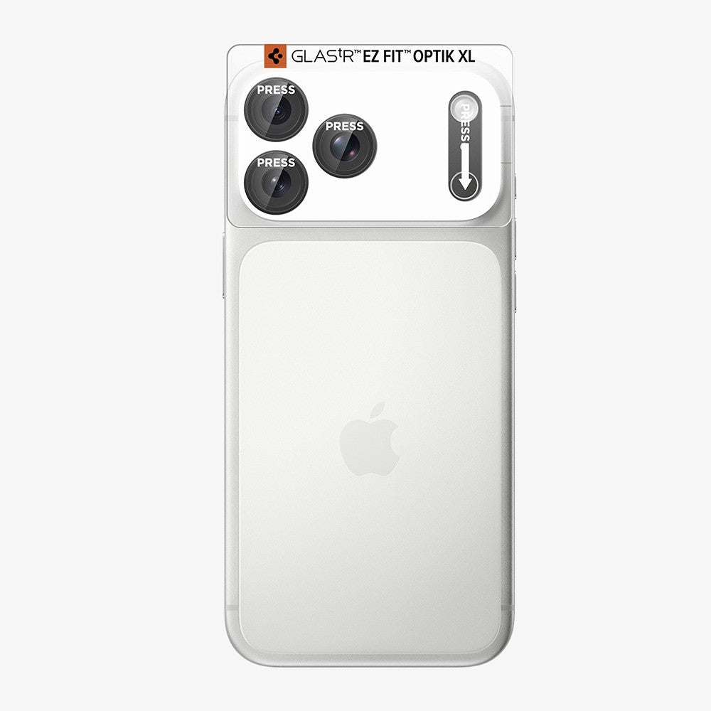 Spigen iPhone 18 Pro Max Kameran linssinsuojus Glas.tR EZ Fit Optik Pro XL Tummanharmaa