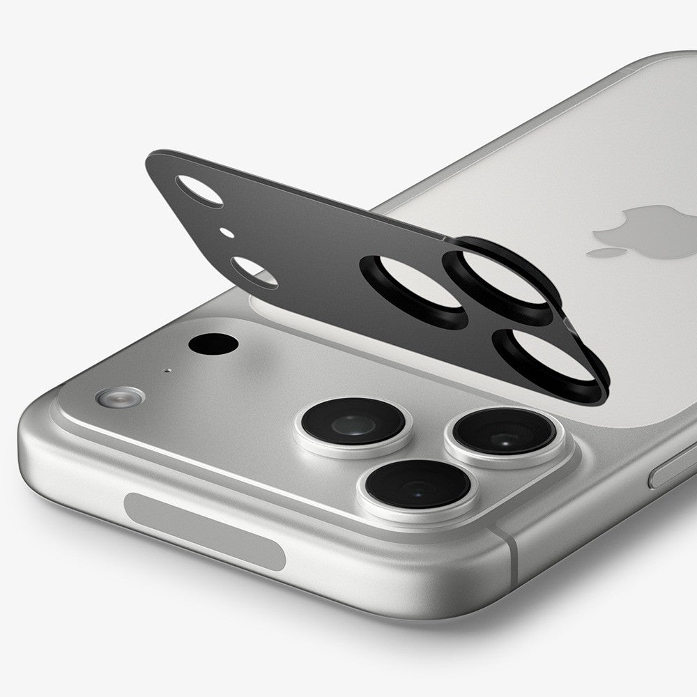 Spigen iPhone 18 Pro Max Kameran linssinsuojus Glas.tR EZ Fit Optik Pro XL Tummanharmaa