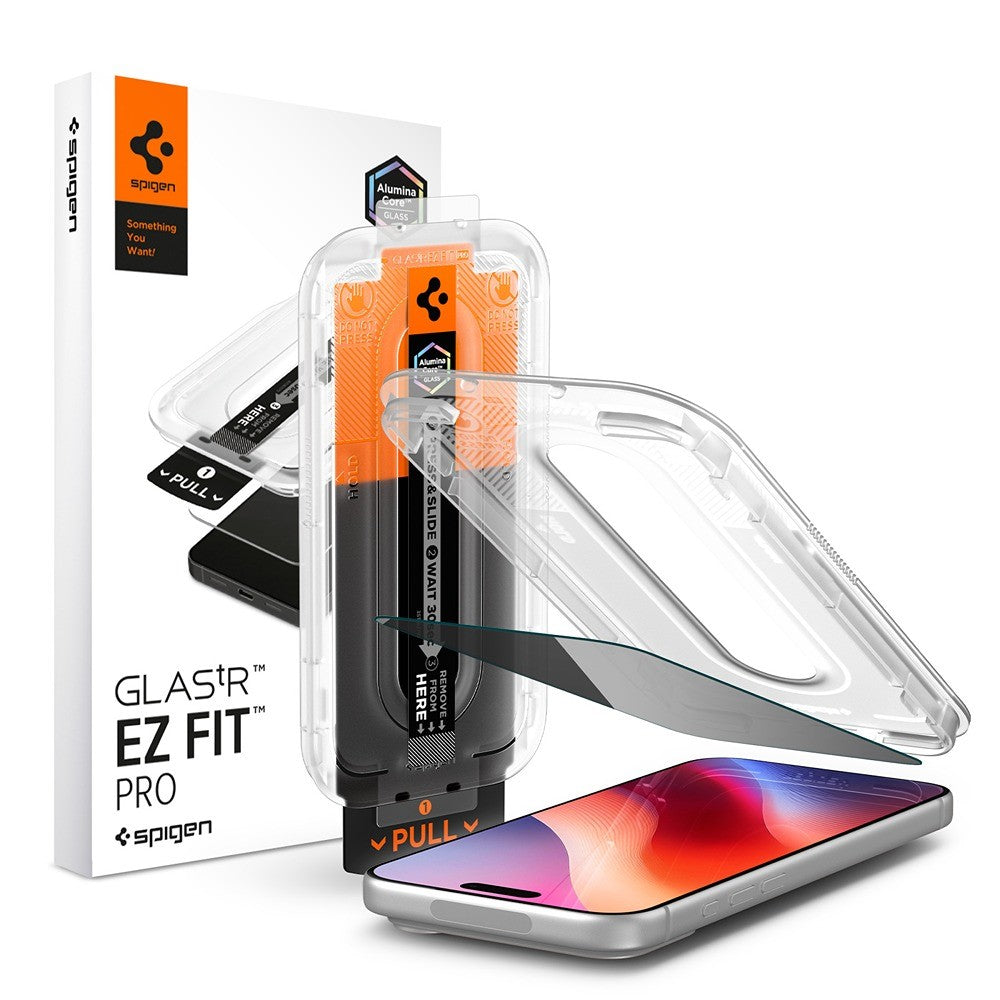 Spigen iPhone 18 Pro Max Näytönsuoja Glas.tR EZ Fit Pro Privacy