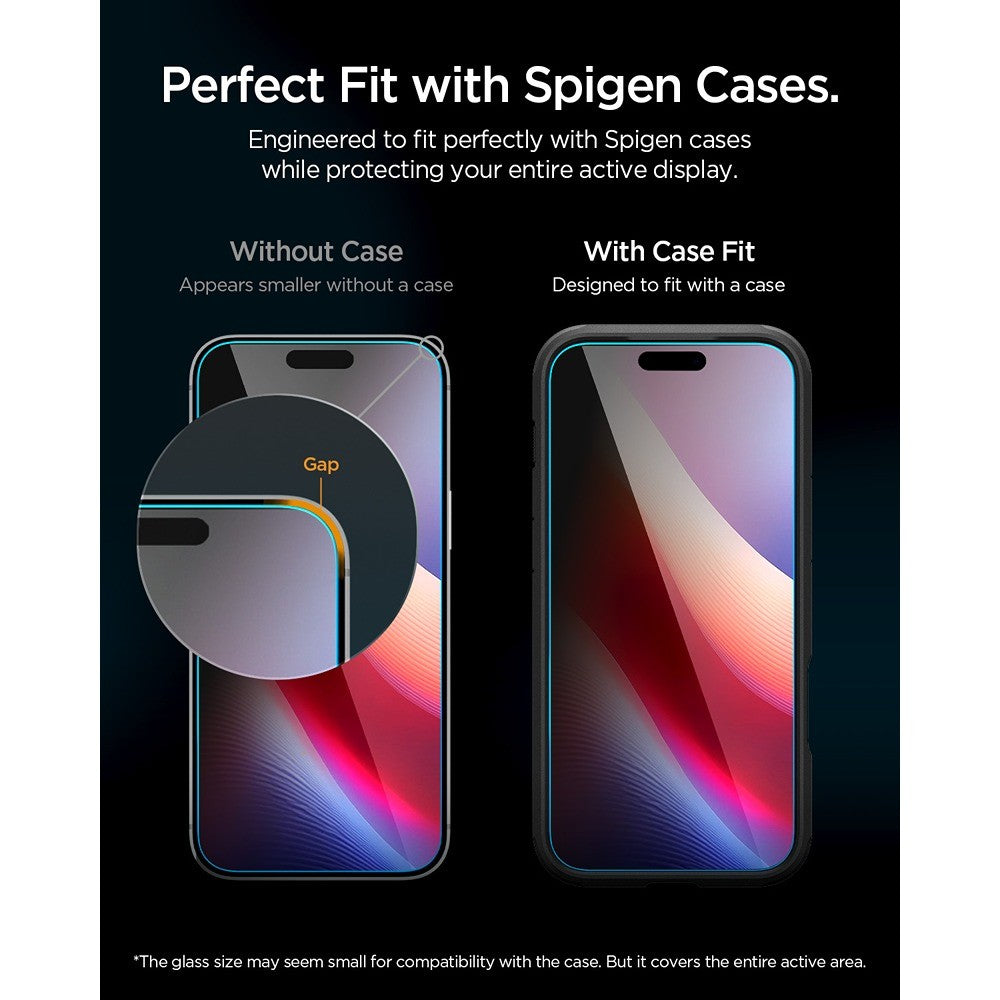 Spigen iPhone 18 Pro Näytönsuoja Glas.tR EZ Fit Pro Privacy 2-pack