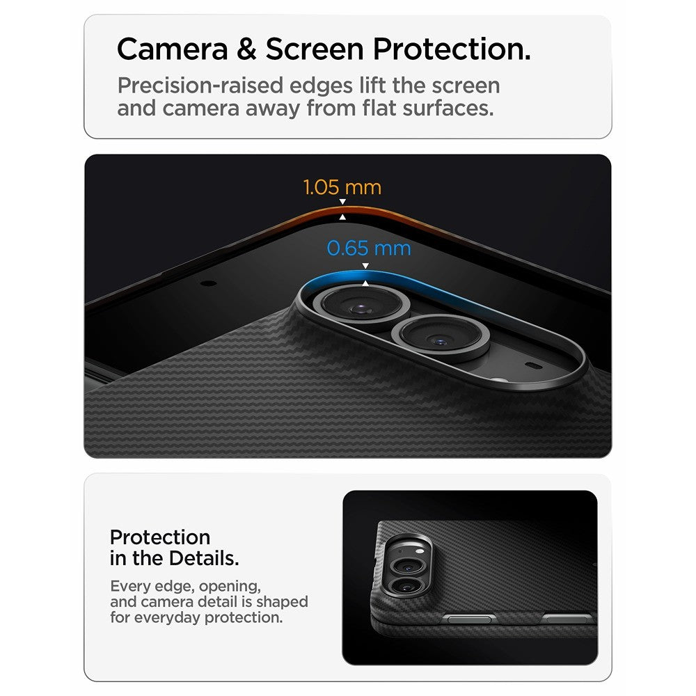 Spigen iPhone Duo Kuori Air Skin Aramid MagFit Musta