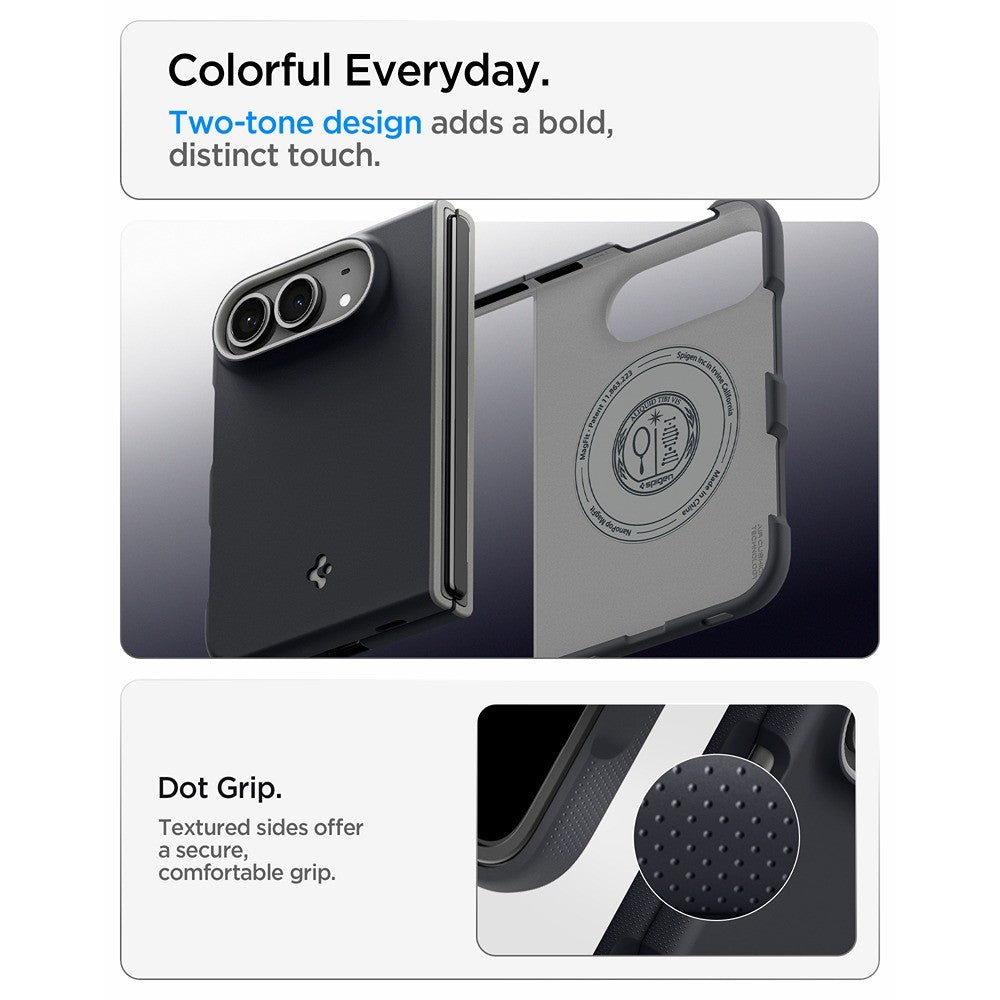 Spigen iPhone Duo Kuori Nano Pop MagFit Musta seesami
