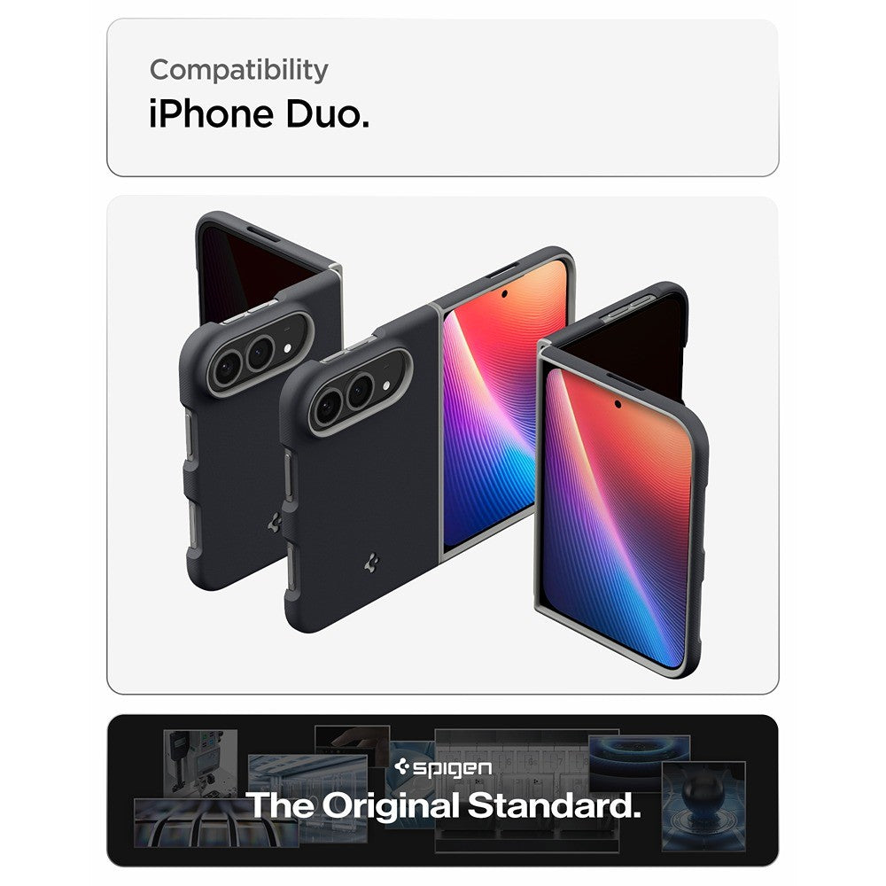 Spigen iPhone Duo Kuori Nano Pop MagFit Musta seesami
