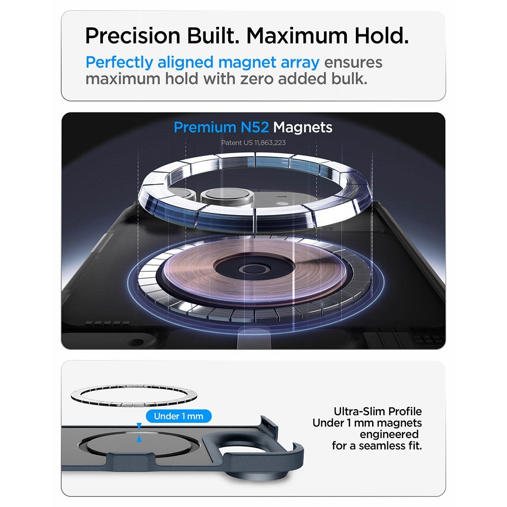 Spigen iPhone Duo Kuori Tough Armor Pro MagFit Metal Slate