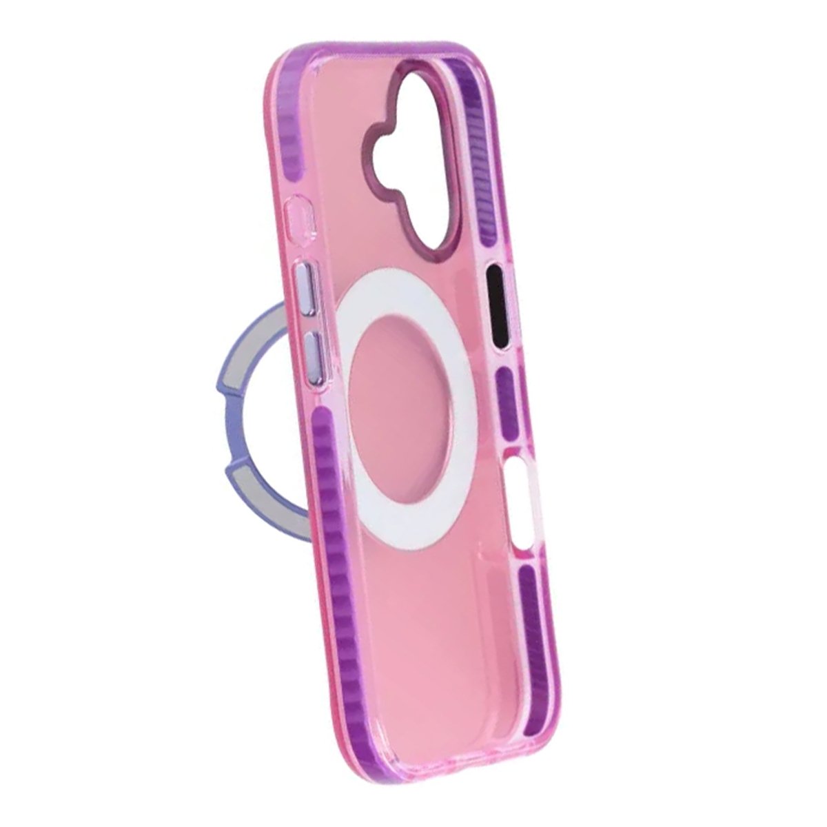 iPhone 17 Kuori, kääntyvä jalusta, Vaaleanpunainen Violetti