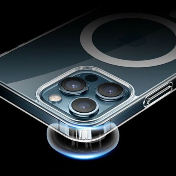 iPhone 13 Pro Max -kotelo TPU MagSafe Iskunvaimennus Läpinäkyvä