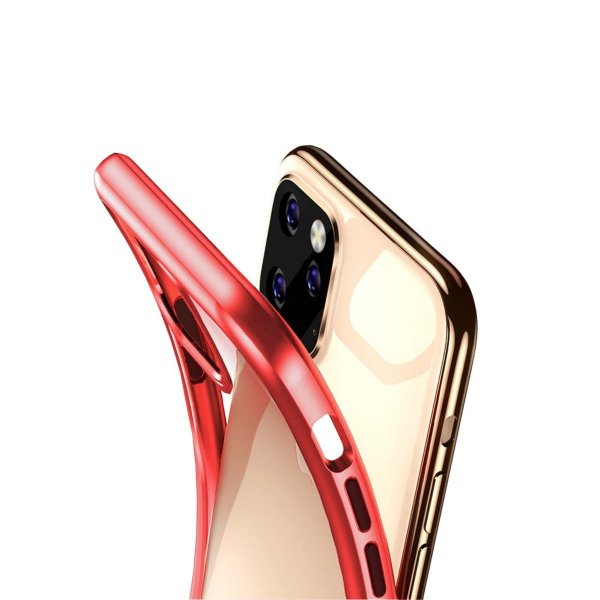 iPhone 11 Pro Kuori Läpinäkyvä Punainen