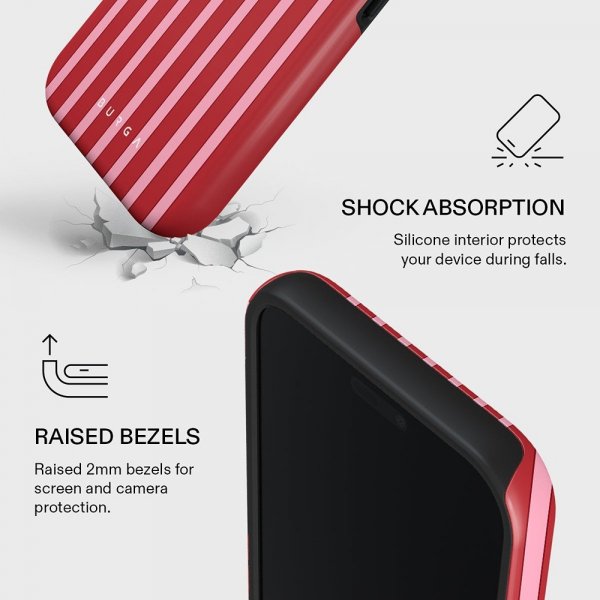 Burga iPhone 17 Pro -suojakuori Tough MagSafe Strawberry Jam