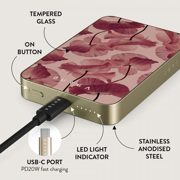 Burga Powerbank MagSafe 5000 mAh Tender Kiss Kulta