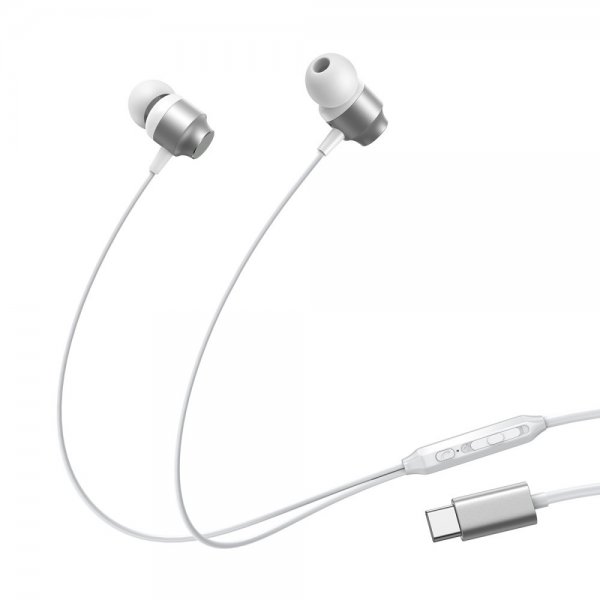 Joyroom Langalliset Kuulokkeet EC06 USB-C Hopea