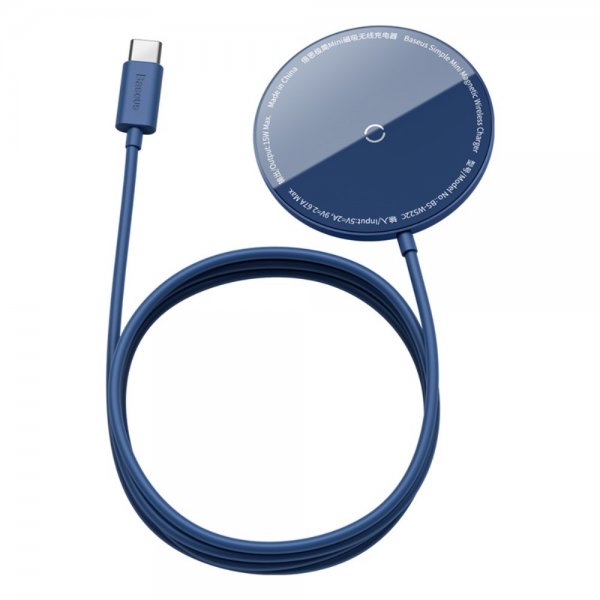 Baseus langaton laturi MagSafe Simple Mini 15W sininen