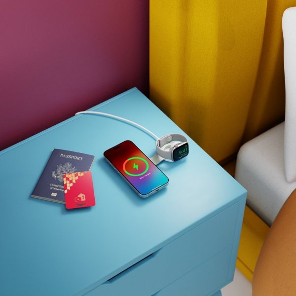 Twelve South Langaton Laturi ButterFly SE 2-in-1 Qi2 MagSafe Valkoinen