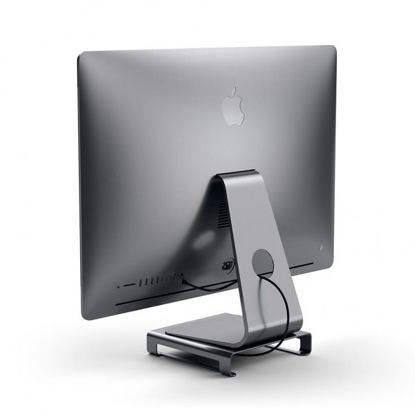 Satechi USB-C Aluminum Monitor Stand Hub for iMac, avaruusharmaa