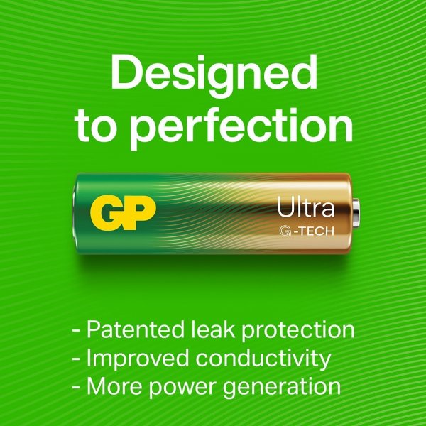 GP Ultra Alkaline AA-paristo 15AU/LR6 4 kpl:n pakkaus