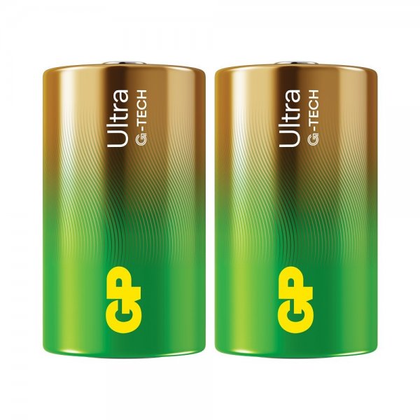 GP Ultra Alkaline D-paristo 13AU/LR20 2 kpl