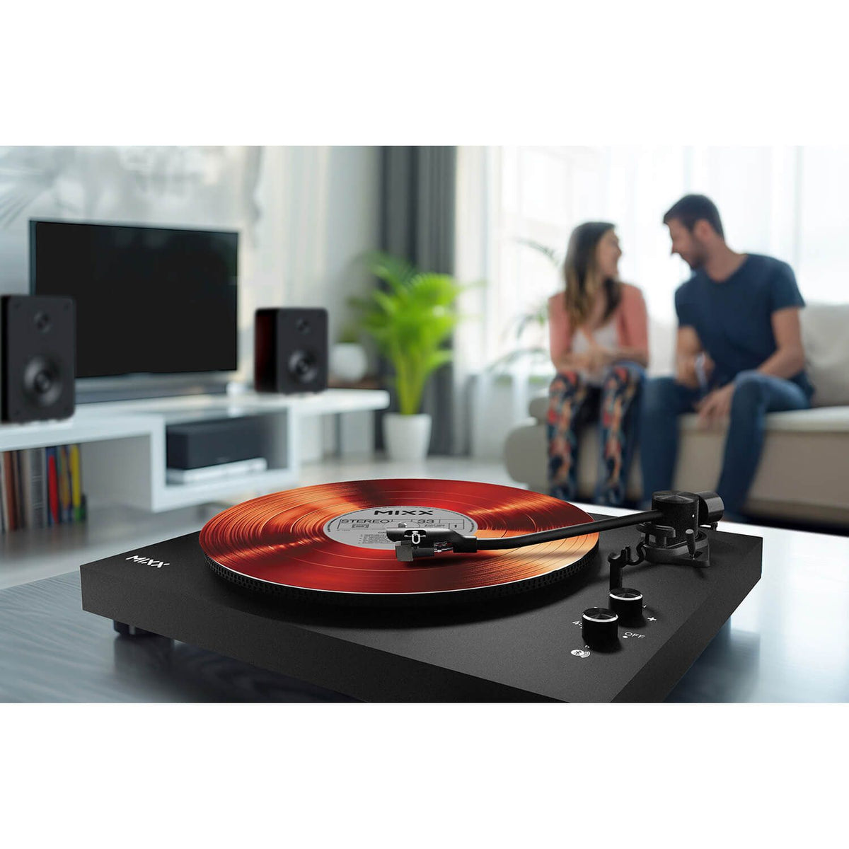 Mixx System 5 Vinyylilevy Soitin Stereo ja Kaiutin Musta