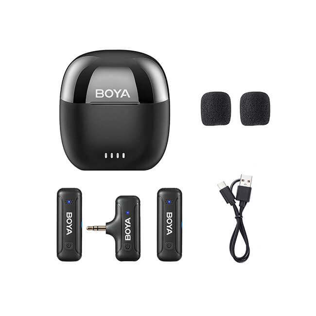 Boya Langaton 2.4 GHz Mikrofoni 2x BY-WM3T-M2 3.5 mm TRS
