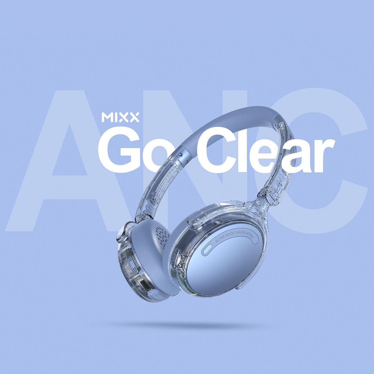 Mixx Trådlösa On-Ear Kuulokkeet StreamQ Go ANC Clear Sininen
