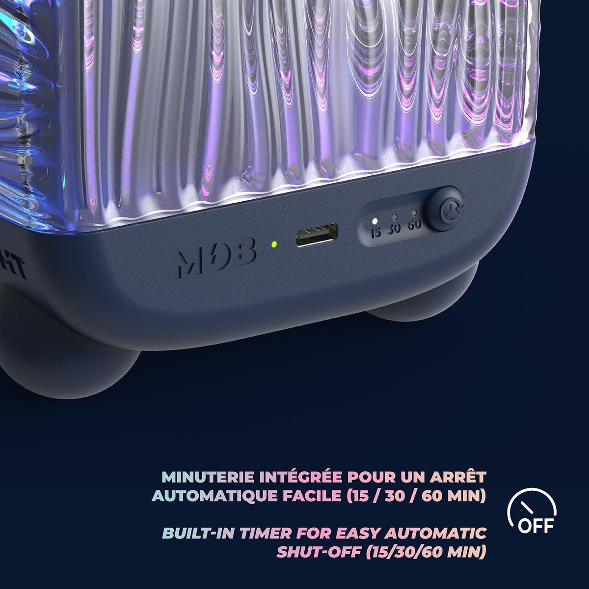 Mobility on Board Yölampu Ocean Wavy Light Abyss Sininen