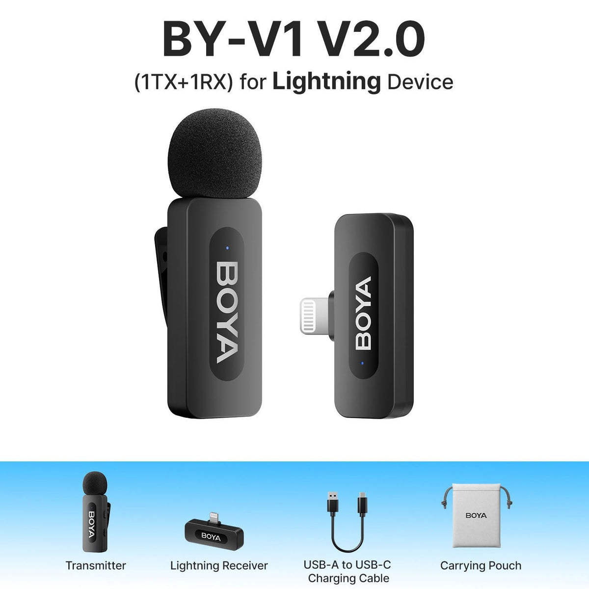 Boya Langaton Mikrofoni By-V1 Mini V2.0 Lightning 2.4 Ghz