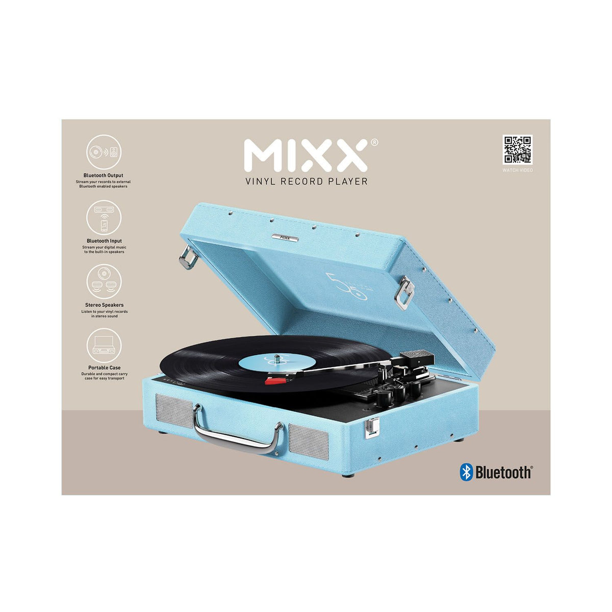Mixx Revival 55 Vinyylilevy Soitin Stereo Turkoosi