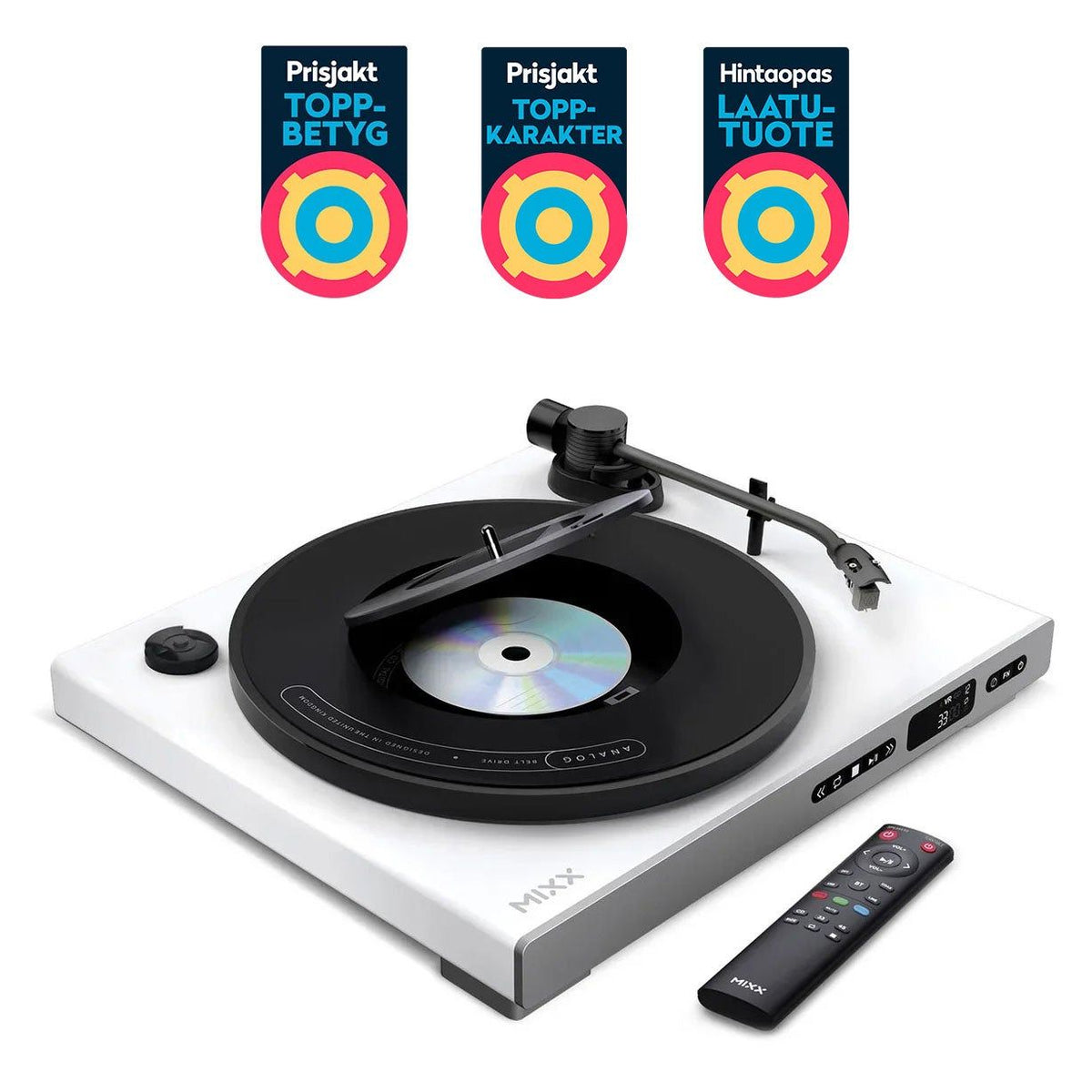 Mixx Analog Plus 2-in-1 Vinyyli- ja CD-Soitin Valkoinen