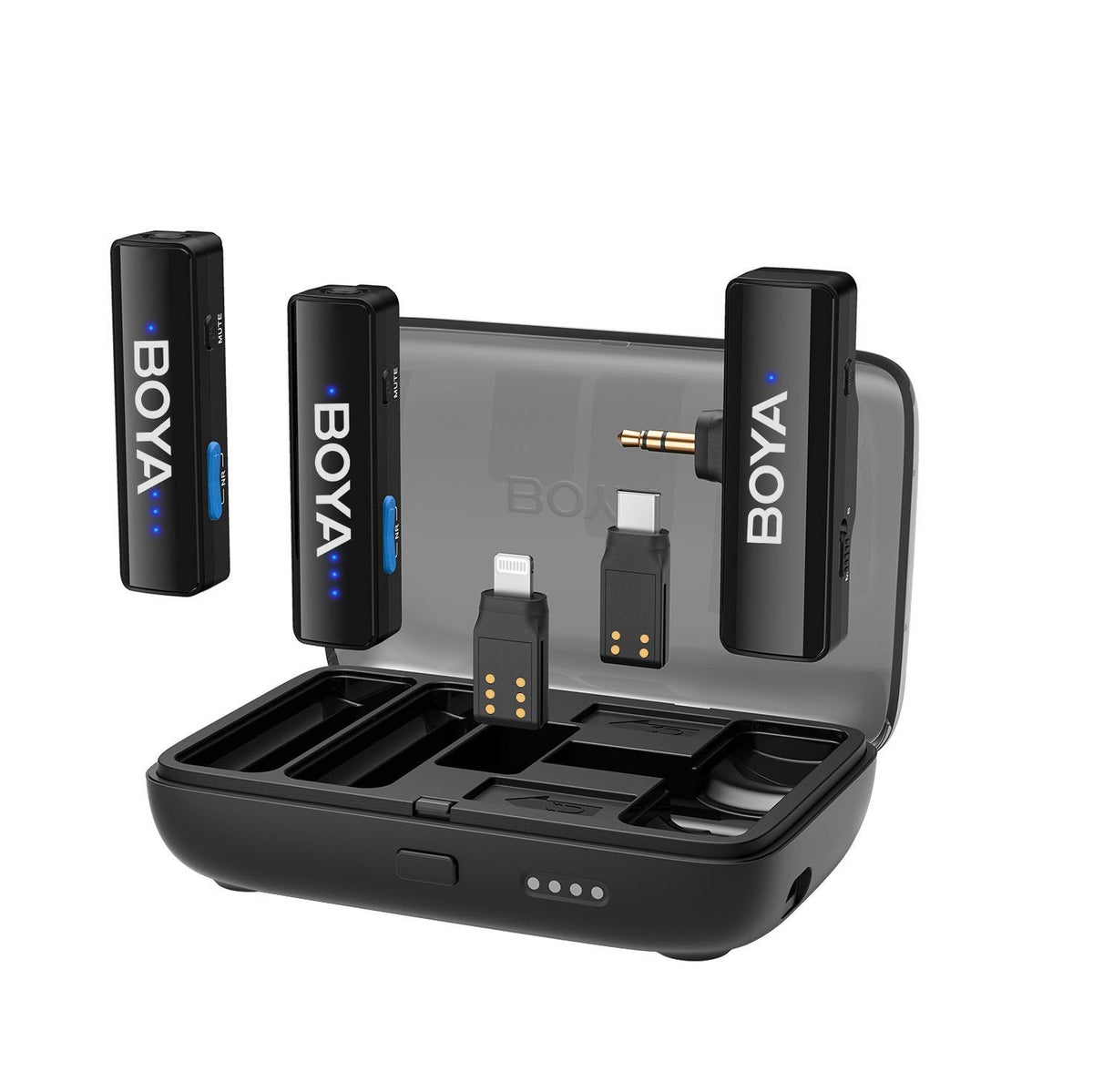 Boya Mikrofoni BOYALINK V2.0 Langaton X2-system 3.5mm/Lightning/USB-C