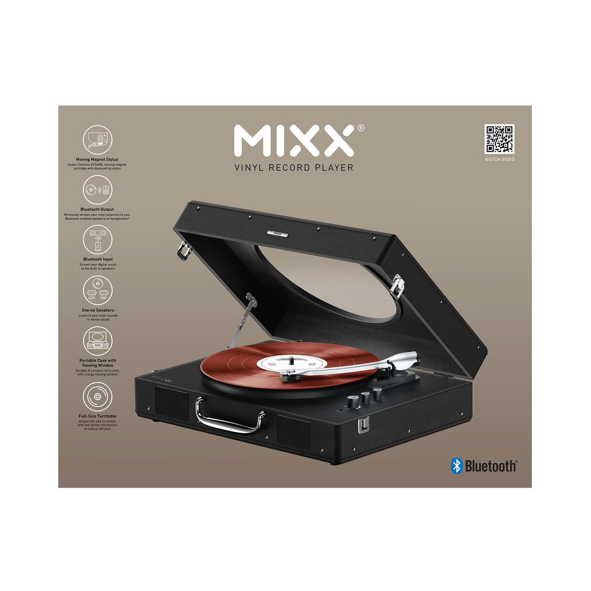 Mixx Revival 65 Vinylsoitin Stereo Musta