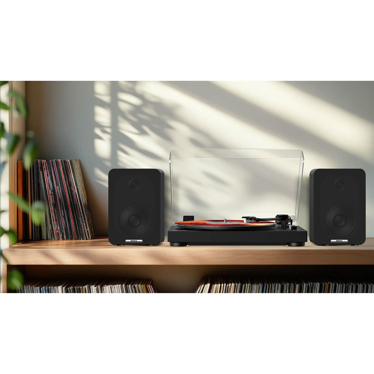 Mixx System 5 Vinyylilevy Soitin Stereo ja Kaiutin Musta