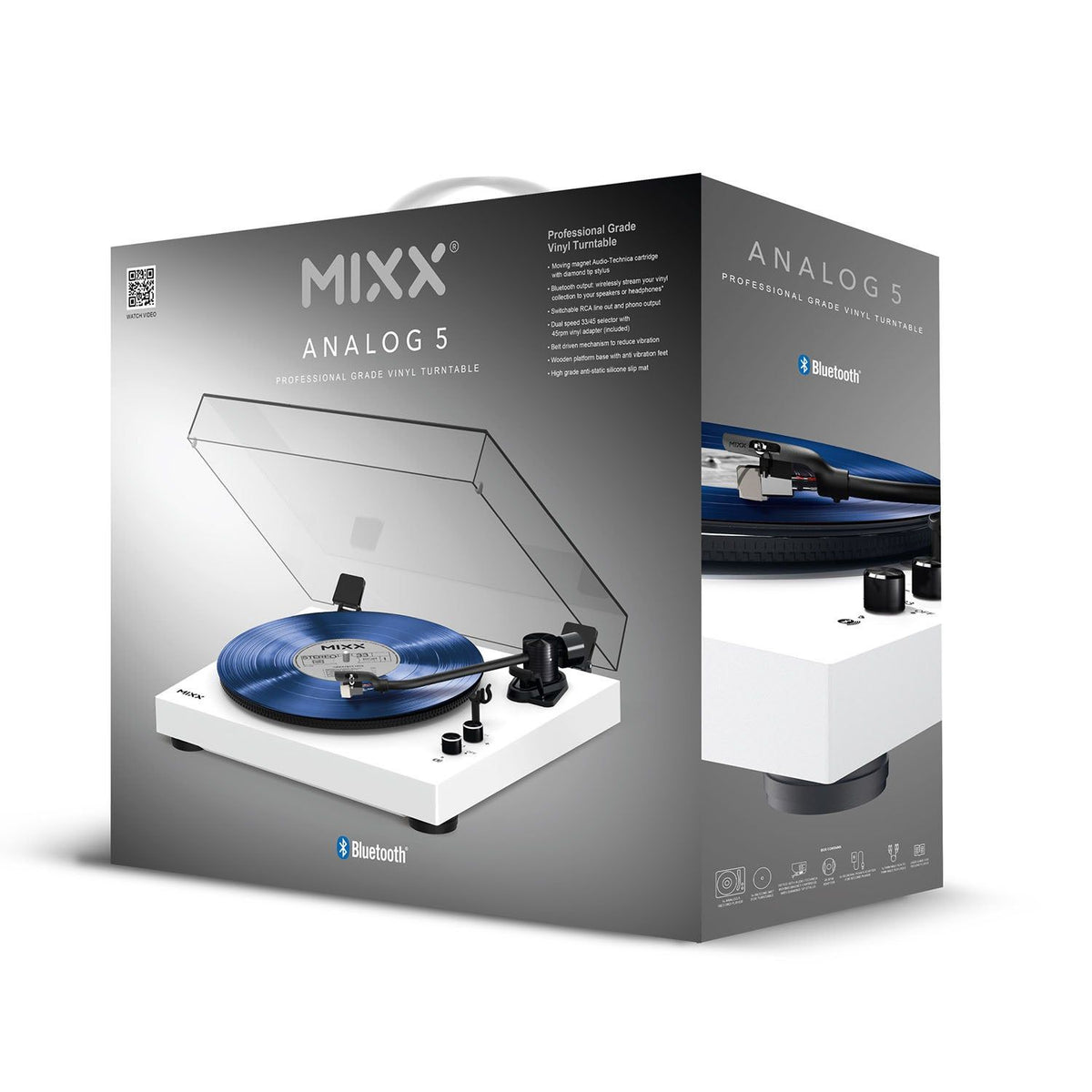 Mixx Analog 5 Vinyylilevy Soitin Stereo Valkoinen