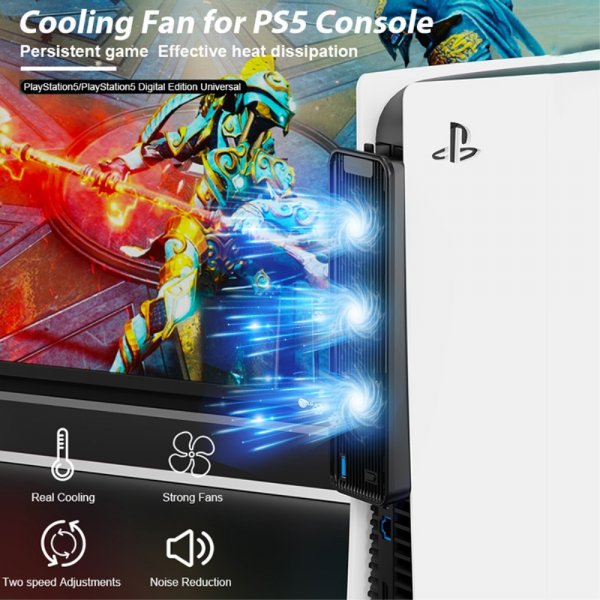 USB 3.0 Jäähdytystuuletin PlayStation 5 Valkoinen