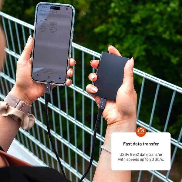 Fixed USB-C-mediallinen USB4 Gen 2 -kaapeli 240W 1,2m