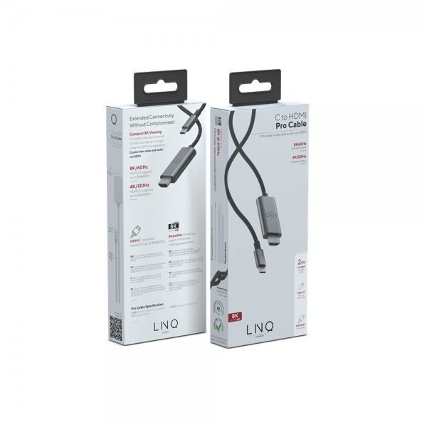 LINQ by Elements USB-C–HDMI 8K/60Hz -adapterikaapeli 2 m