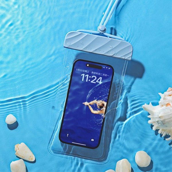 Vedenkestävä suojapussi IPX8 Lila
