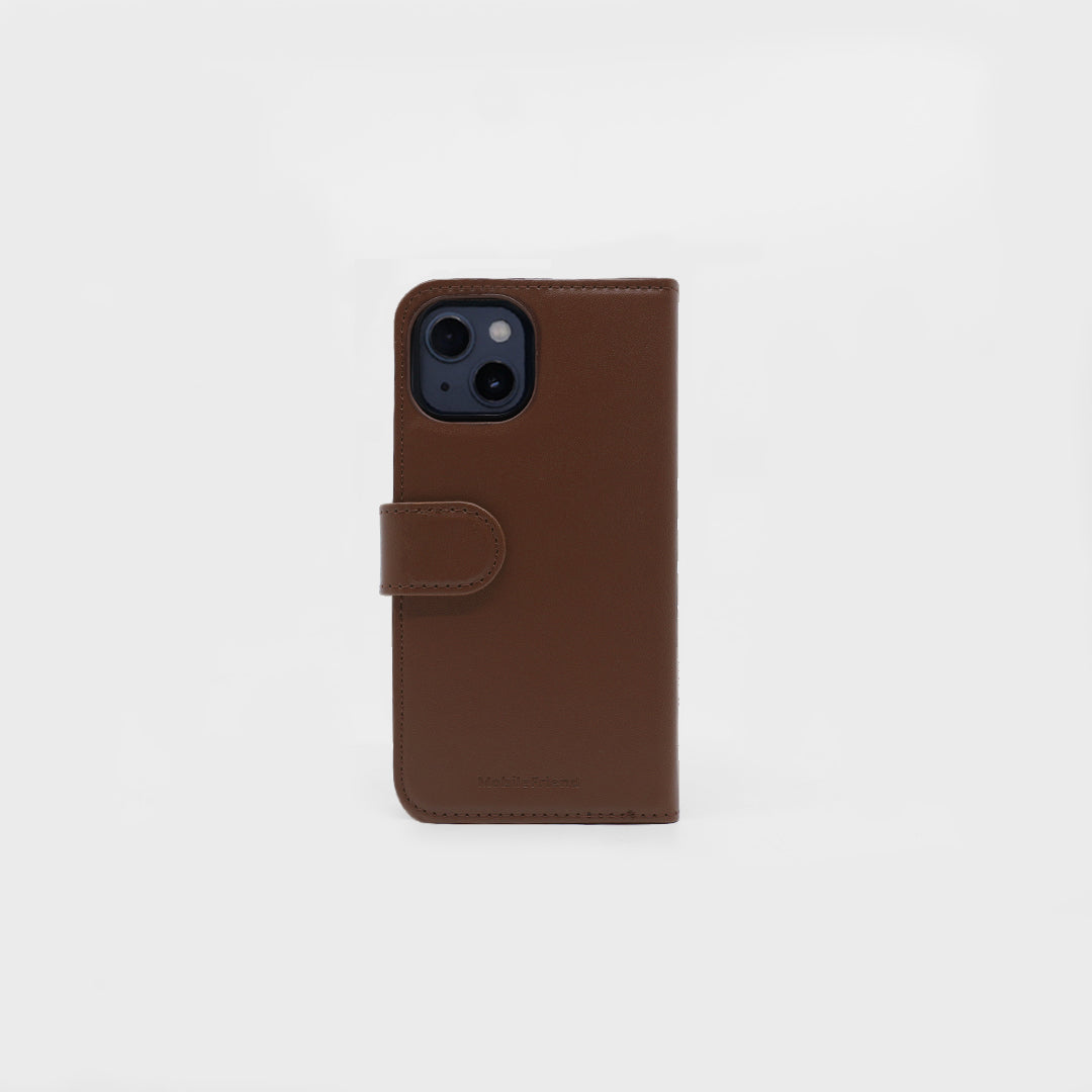MobileFriend iPhone 16 Kotelo magneettinen Ruskea