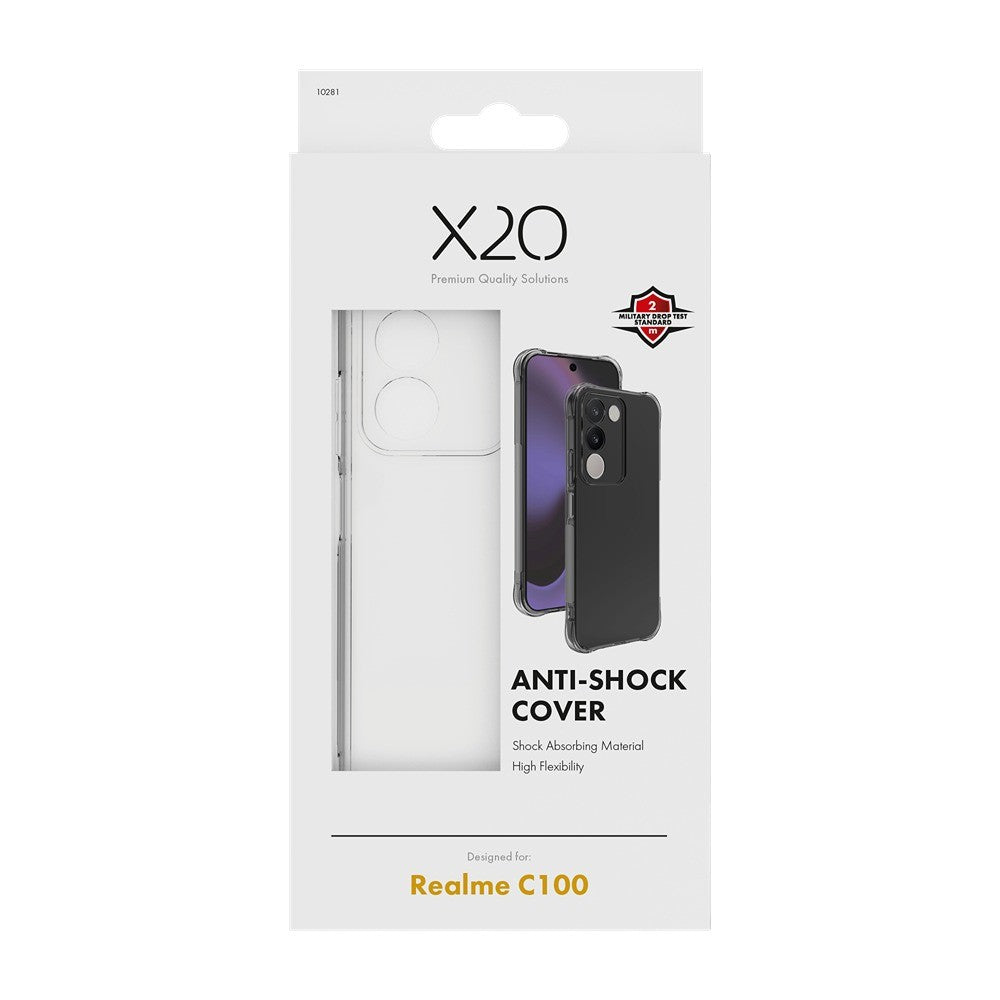 X2O Realme C100 Kuori Anti-Shock Kirkas