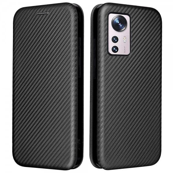 Xiaomi 12 Pro Kotelo Hiilikuitutekstuuri Musta