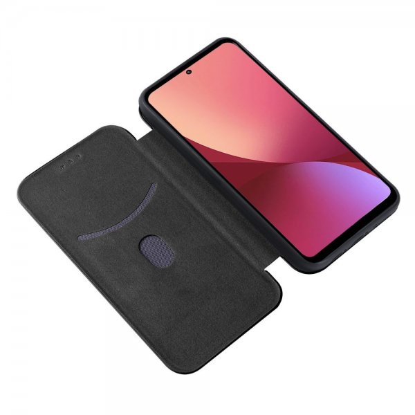 Xiaomi 12 Pro Kotelo Hiilikuitutekstuuri Musta