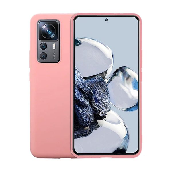 Xiaomi 12T/12T Pro Silikonikuori Vaaleanpunainen